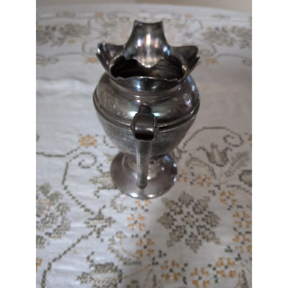 Simpson, Hall Miller Sugar Cream Floral Scrolls Quadruple Silver Plate 1872 Set